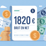 illustration SEO de 1820 brut en net sur fiche de paie