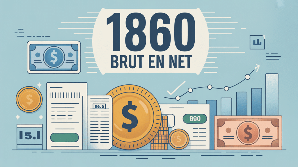 Illustration 1860 brut en net fiche de paie