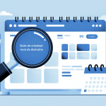comment connaitre la date de création d'un nom de domaine, loupe et calendrier