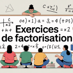 exercice factorisation mathématiques illustration scolaire