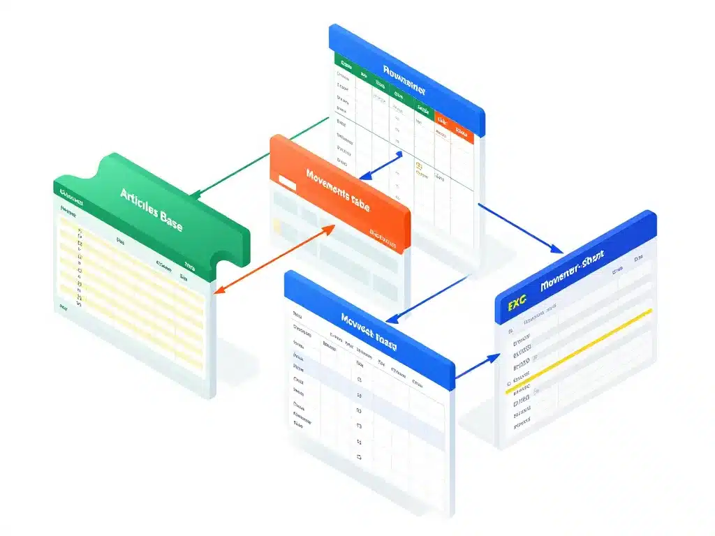gestion de stock sur excel diagramme modele excel