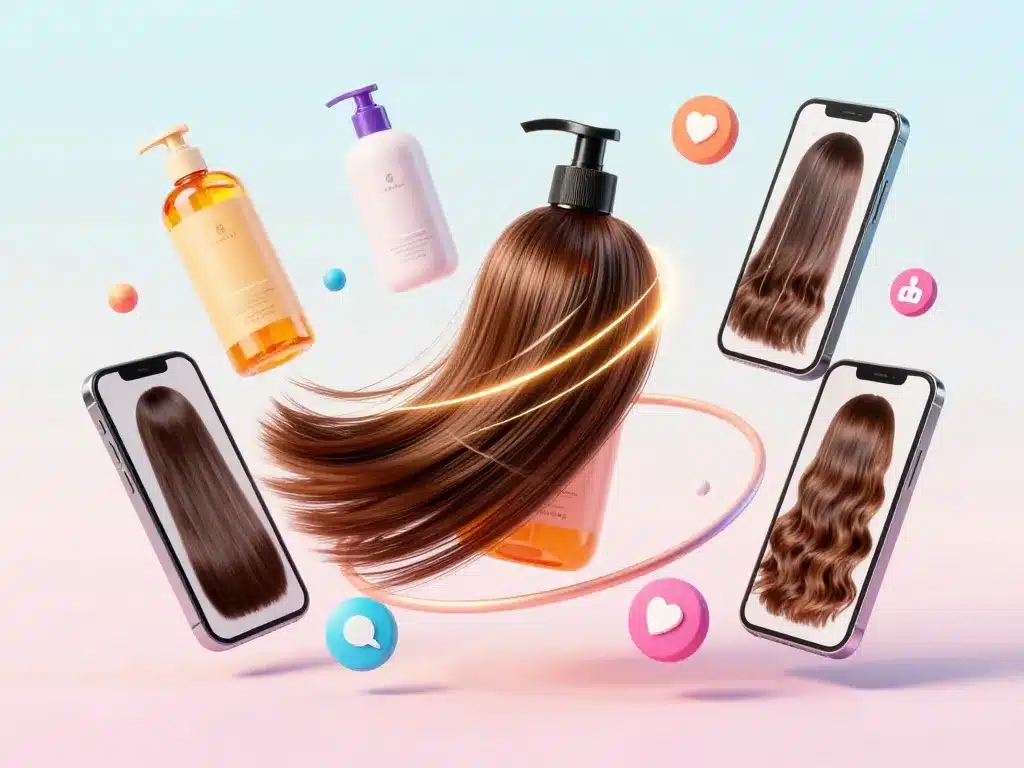 Jedelcare digital marketing produits cheveux illustration