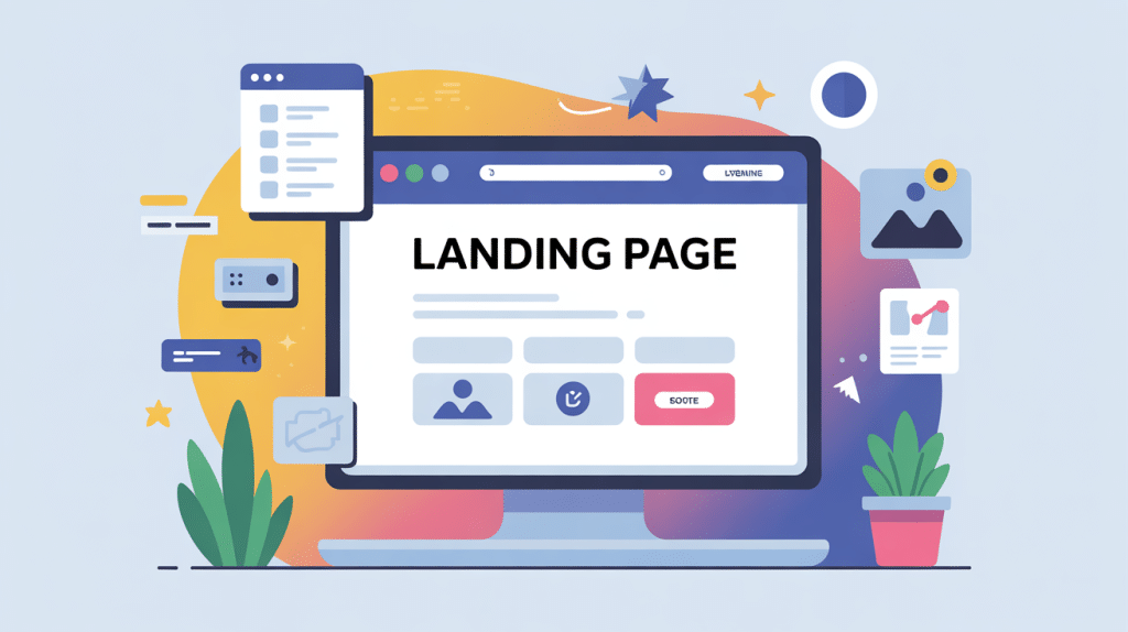 landing page c'est quoi visuel marketing digital