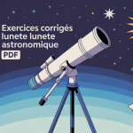lunette astronomique exercice corrigé pdf en illustration vectorielle moderne