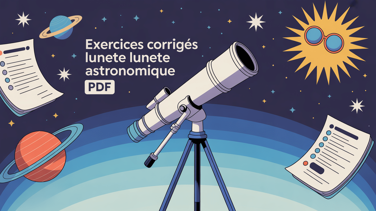 lunette astronomique exercice corrigé pdf en illustration vectorielle moderne