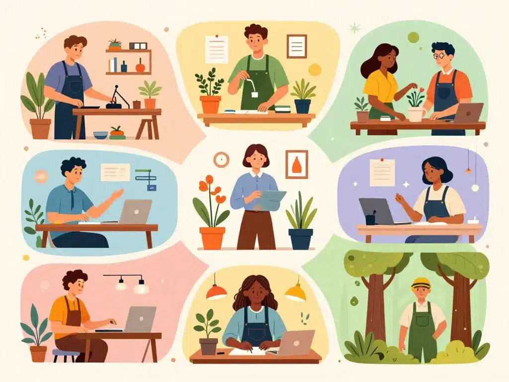 métiers en f diversité illustration