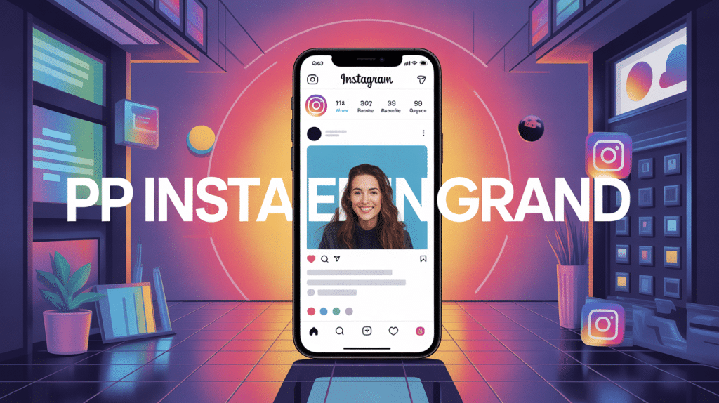 pp insta en grand affichée sur smartphone moderne