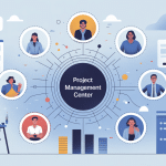 project management center illustration centralisation optimisation