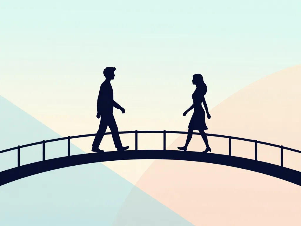 retrouvons nous au milieu illustration compromis équilibre