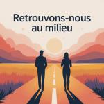 retrouvons nous au milieu image conceptuelle compromis rencontre