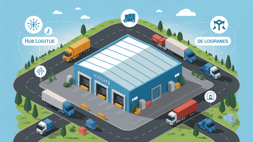site logistique hub harnes entrepôt moderne connecté