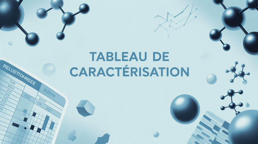 illustration du tableau de caractérisation moderne