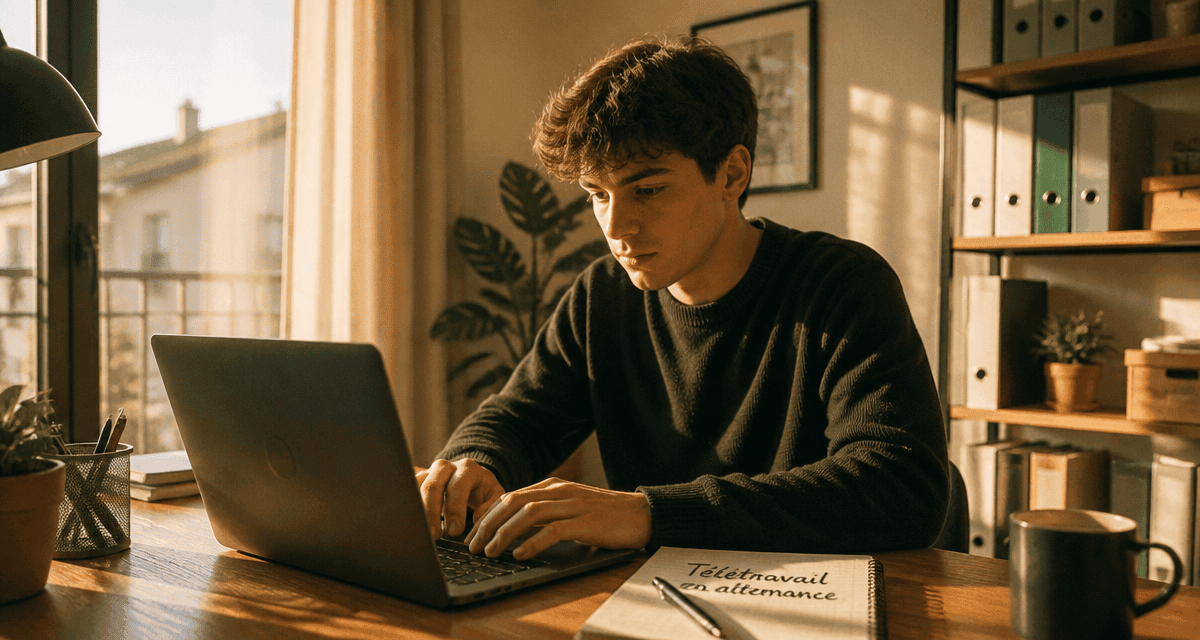 alternance télétravail jeune ordinateur domicile