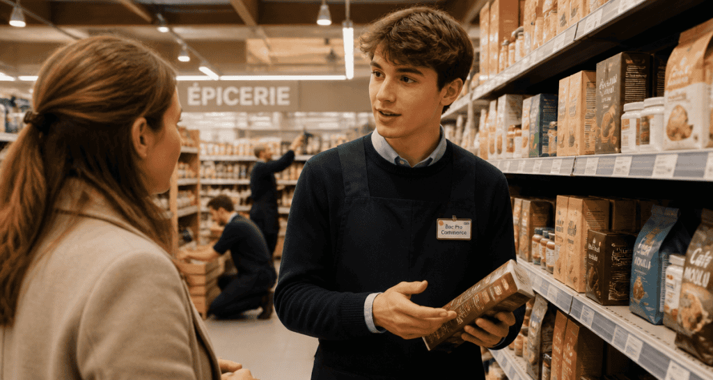 bac pro commerce débouchés conseiller vente grande surface