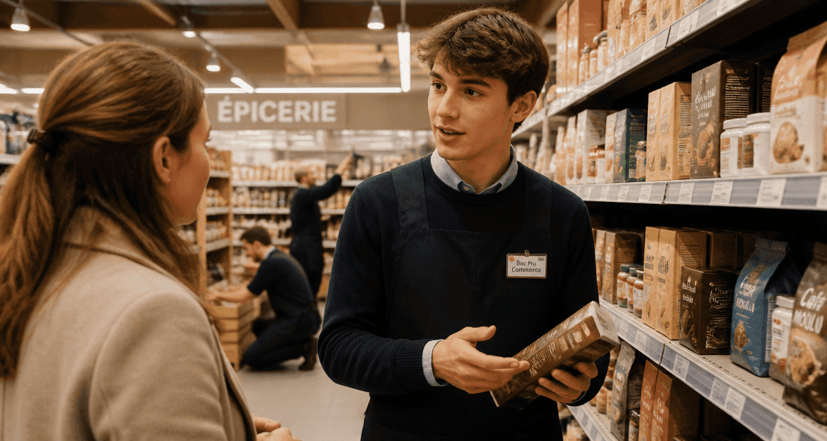 bac pro commerce débouchés conseiller vente grande surface