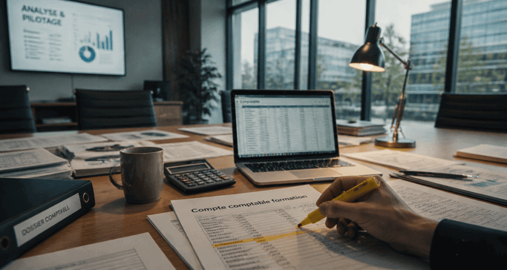 Compte comptable formation dossiers et tableau Excel