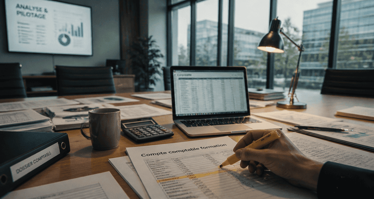Compte comptable formation dossiers et tableau Excel