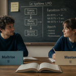 étudiants discutant maitrise et master
