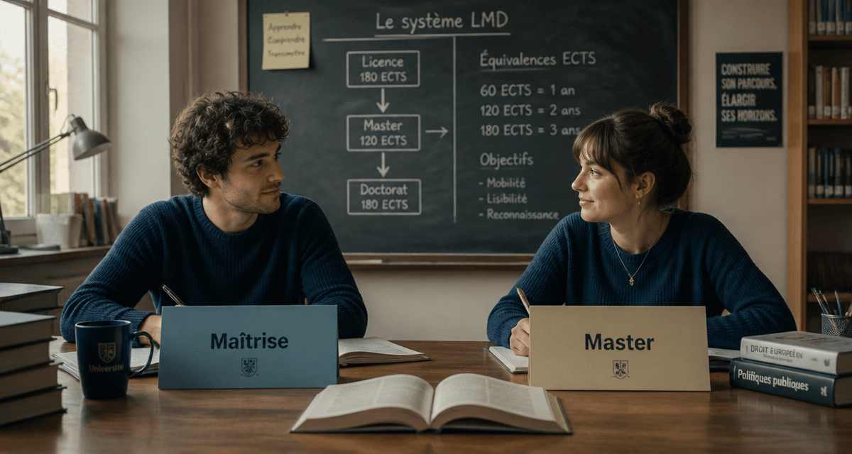 étudiants discutant maitrise et master