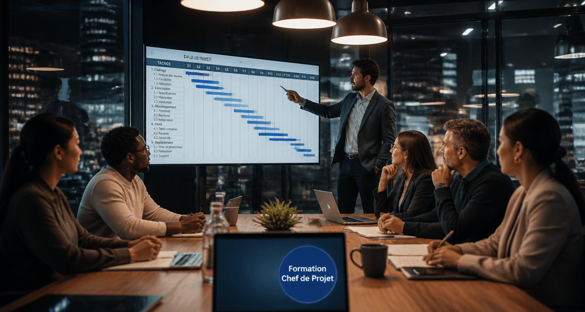 formation chef de projet présentation diagramme Gantt