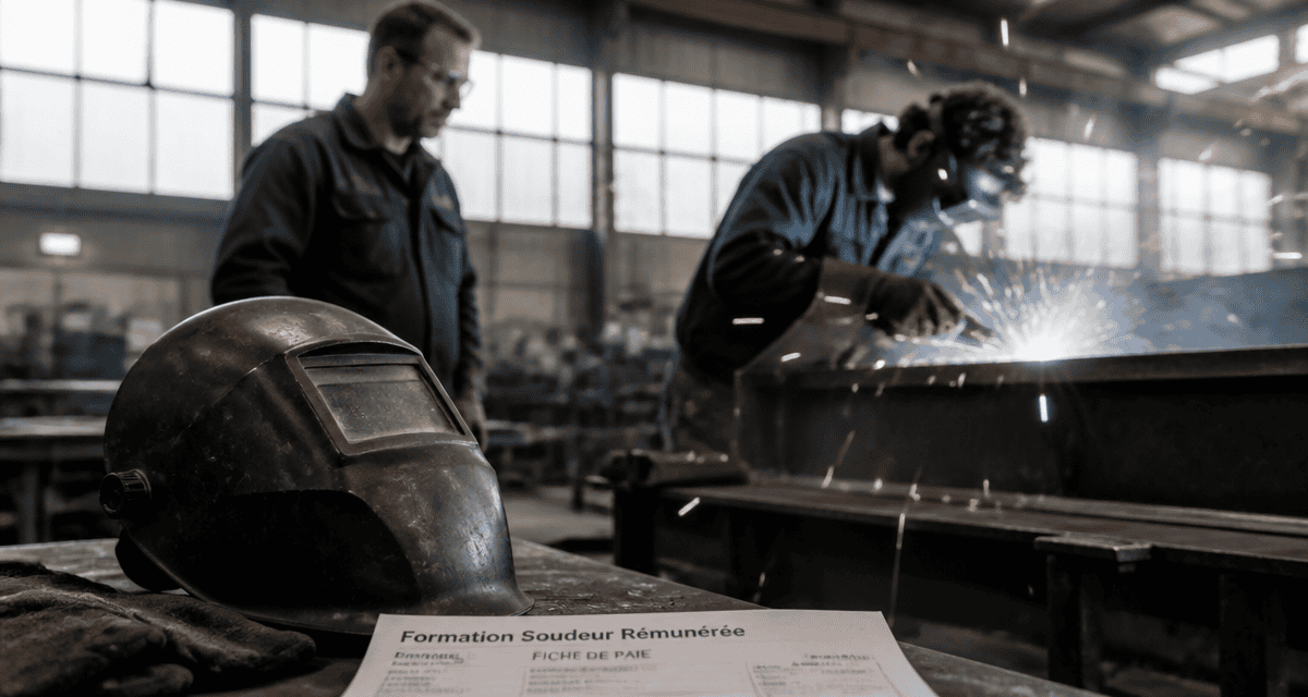 formation soudeur rémunérée jeune en atelier