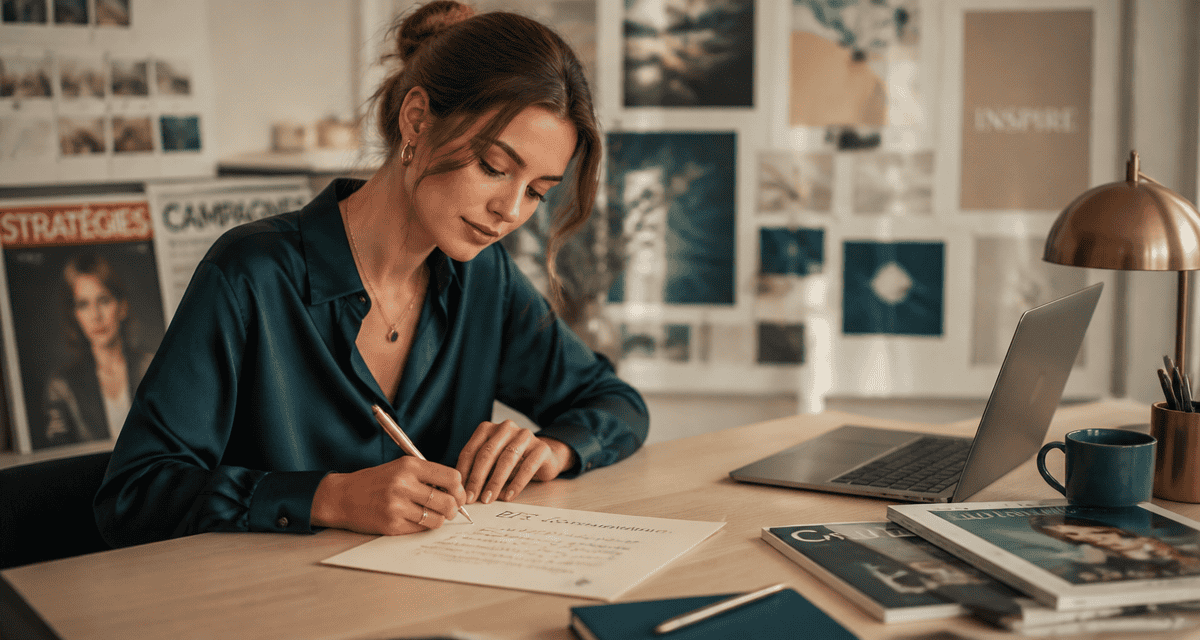 jeune femme rédige lettre de motivation bts communication