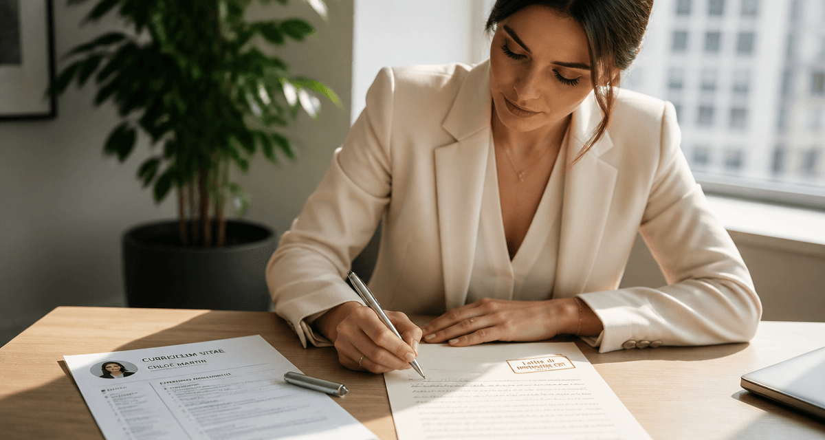 lettre de motivation cdi écrite à la main en bureau moderne
