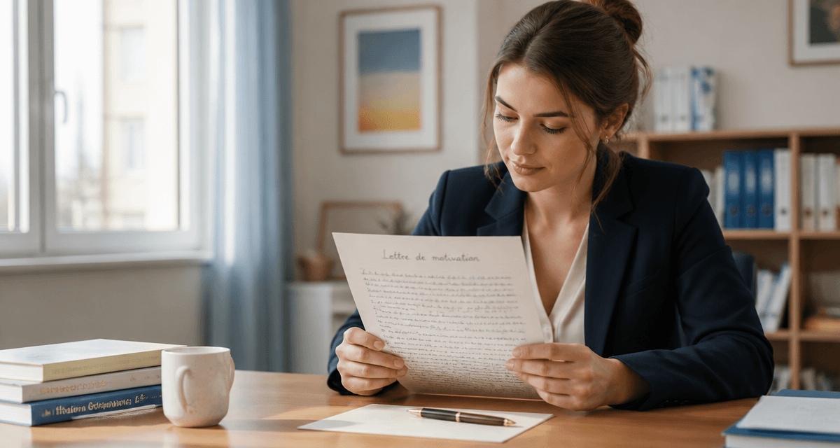 lettre de motivation enseignant sur bureau