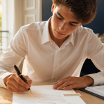 lettre de motivation pour lyceen adolescent rédigeant