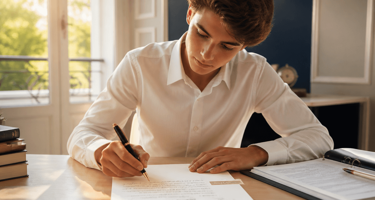 lettre de motivation pour lyceen adolescent rédigeant