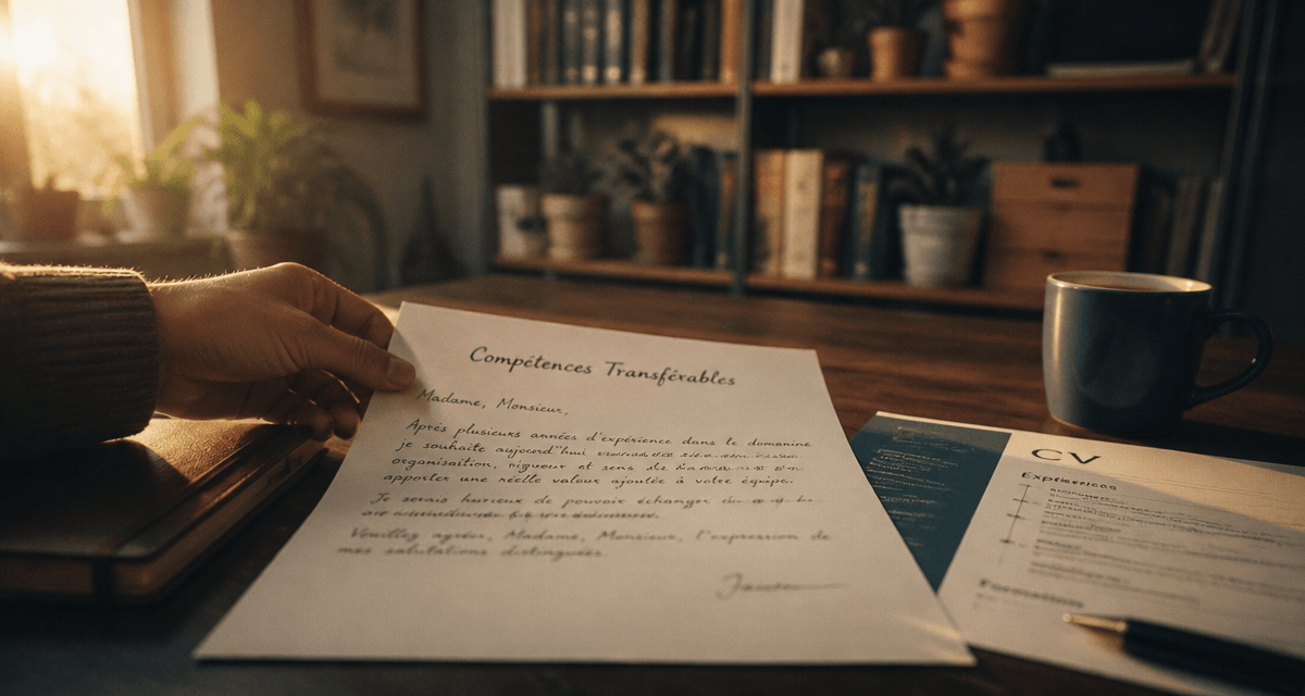 reconversion lettre de motivation sur bureau