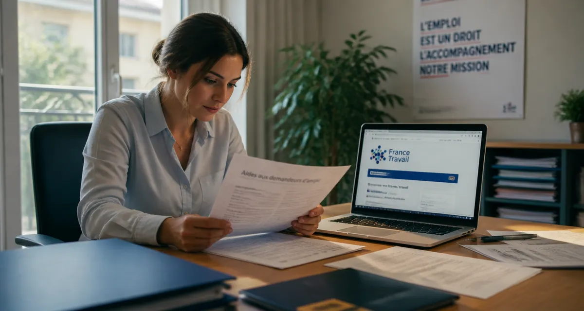 aide pour les sans emploi femme consulte dossier