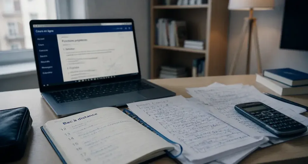 Bac par correspondance 96% : cours sur bureau et planning pour réussir sans décrocher