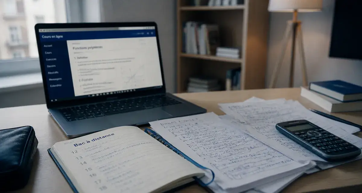 Bac par correspondance 96% : cours sur bureau et planning pour réussir sans décrocher