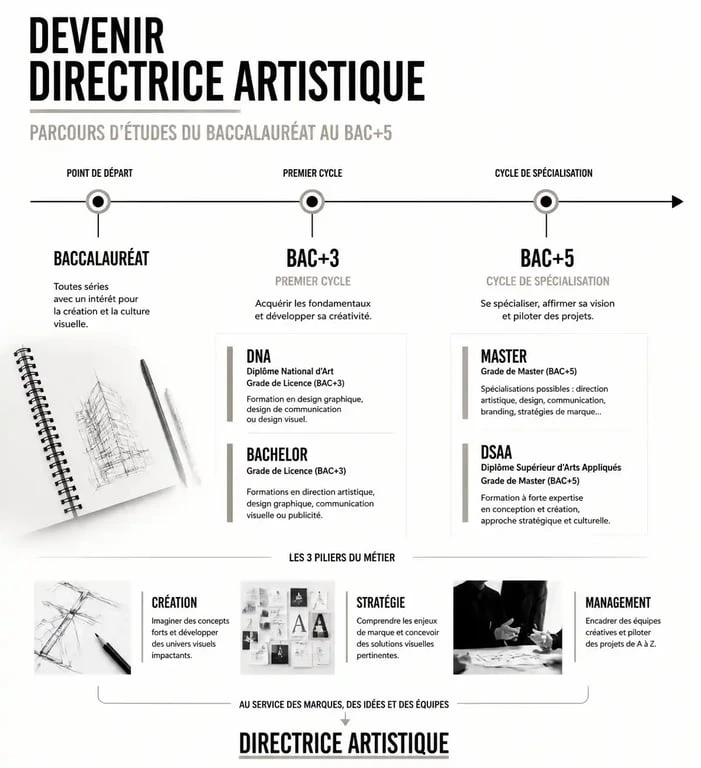 Parcours d'études et diplômes pour devenir directrice artistique