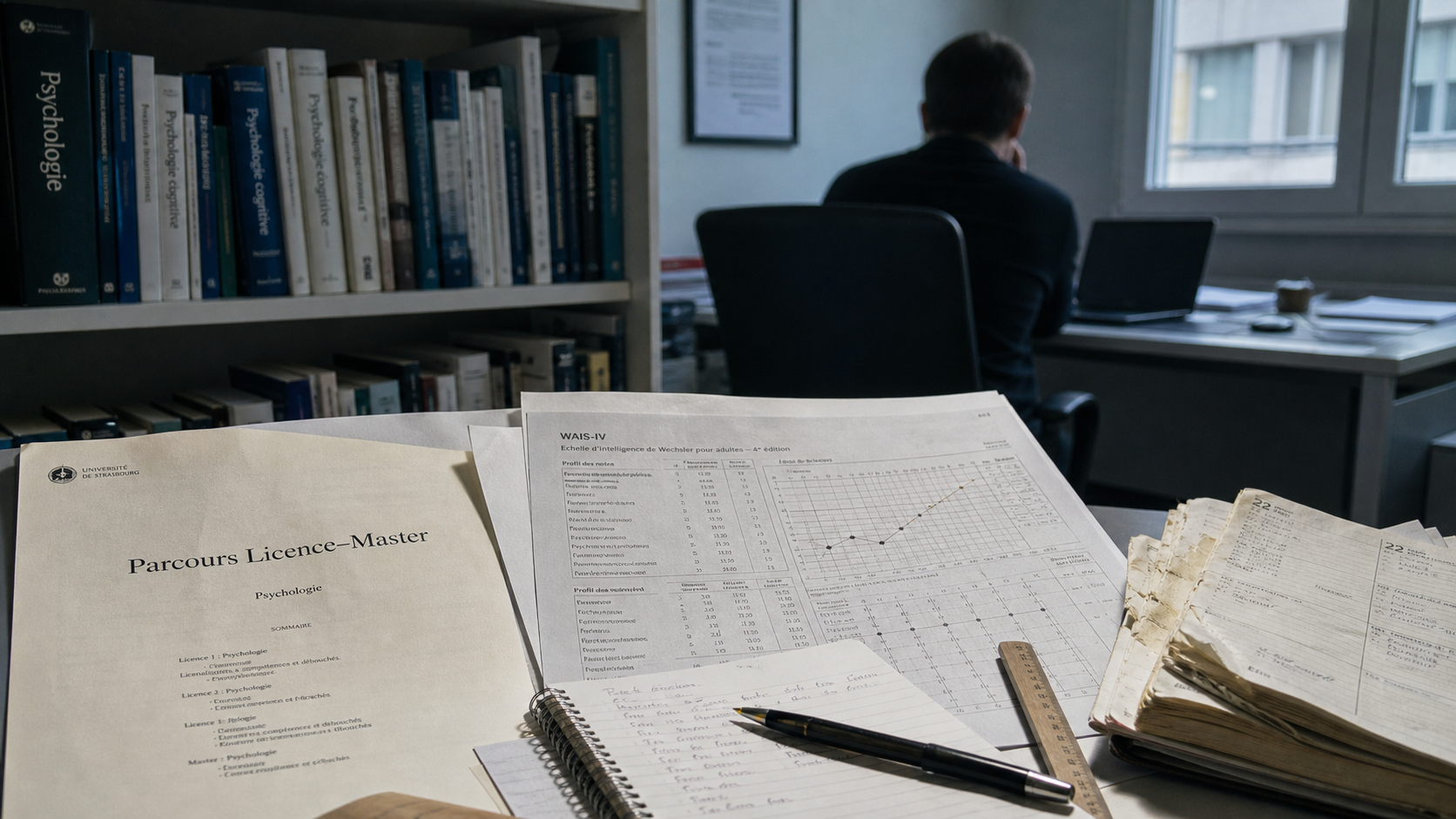 Etude psychologue : dossier Parcours Licence–Master, psychométrie, bureau d’études