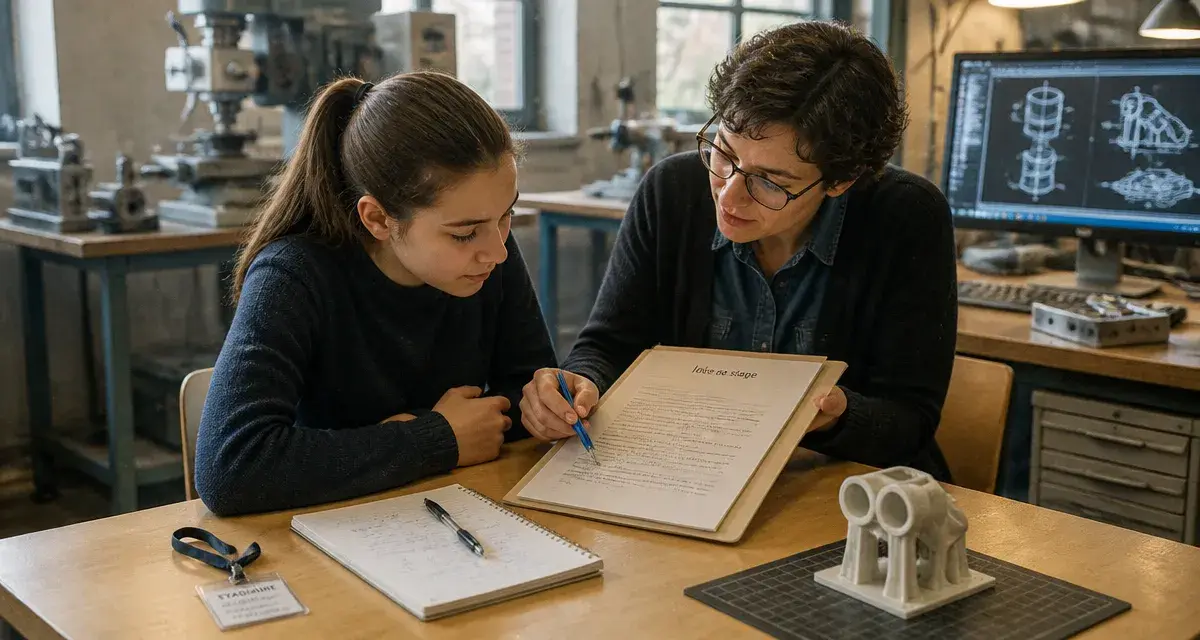 Idée stage 3ème fille : collégienne avec pro, maquette 3D et dossier de stage