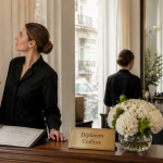 quel diplôme pour ouvrir un salon de coiffure, coiffeuse examinant diplôme dans salon parisien