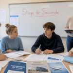 élèves en stage de seconde en classe