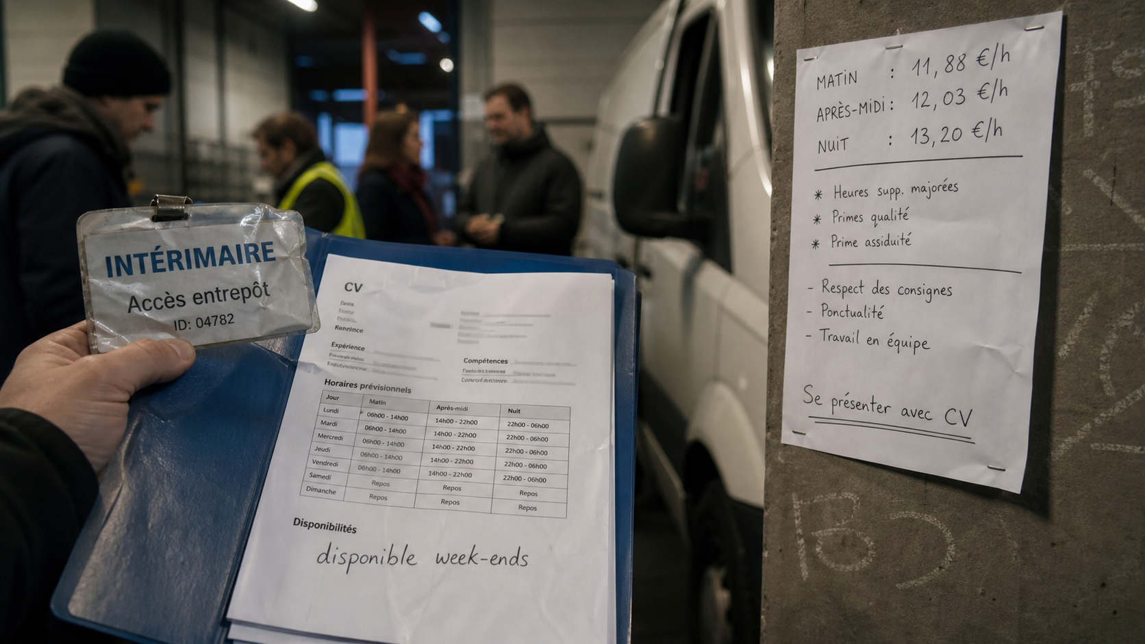 Emploi sans experience bien payé : badge intérimaire et dossier d’embauche FIMO