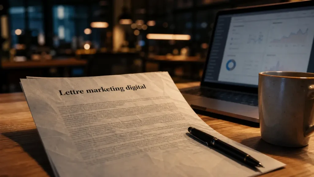 Lettre de motivation marketing digital : 4 parties, 1 page et des preuves concrètes