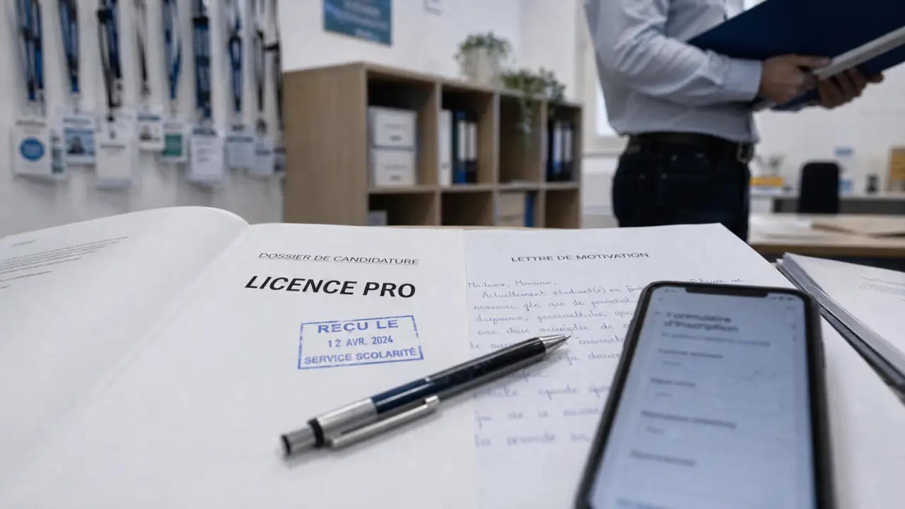 Licence professionnel alternance et insertion directe, dossier d’inscription en université
