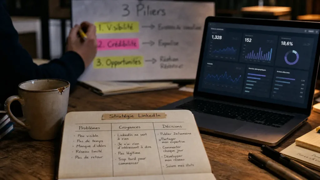 3 mois pour structurer une stratégie de contenu LinkedIn et obtenir cohérence, engagement et leads