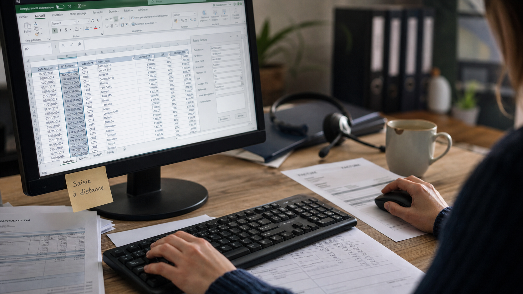 Télétravail temps partiel saisie de données à domicile sur Excel