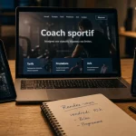 Création site internet coach sportif : bouton réserver sur smartphone