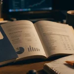 Livre gestion et finance d’entreprise sur table, schémas et ratios
