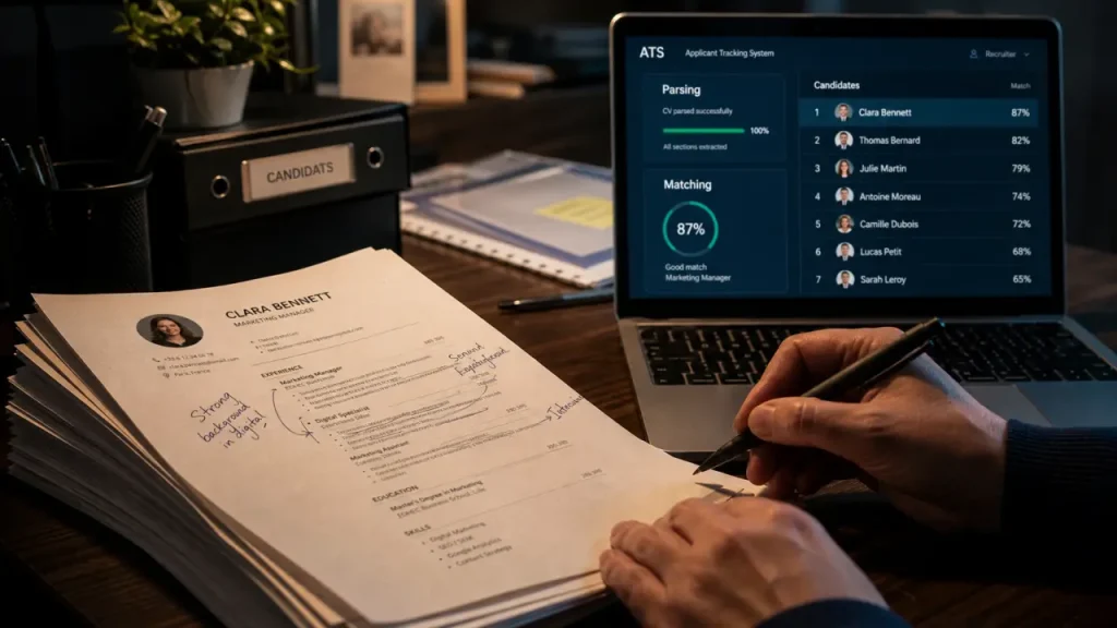 Passer le filtre ATS sans perdre la lecture humaine : ce qu’un logiciel CV RH fait vraiment