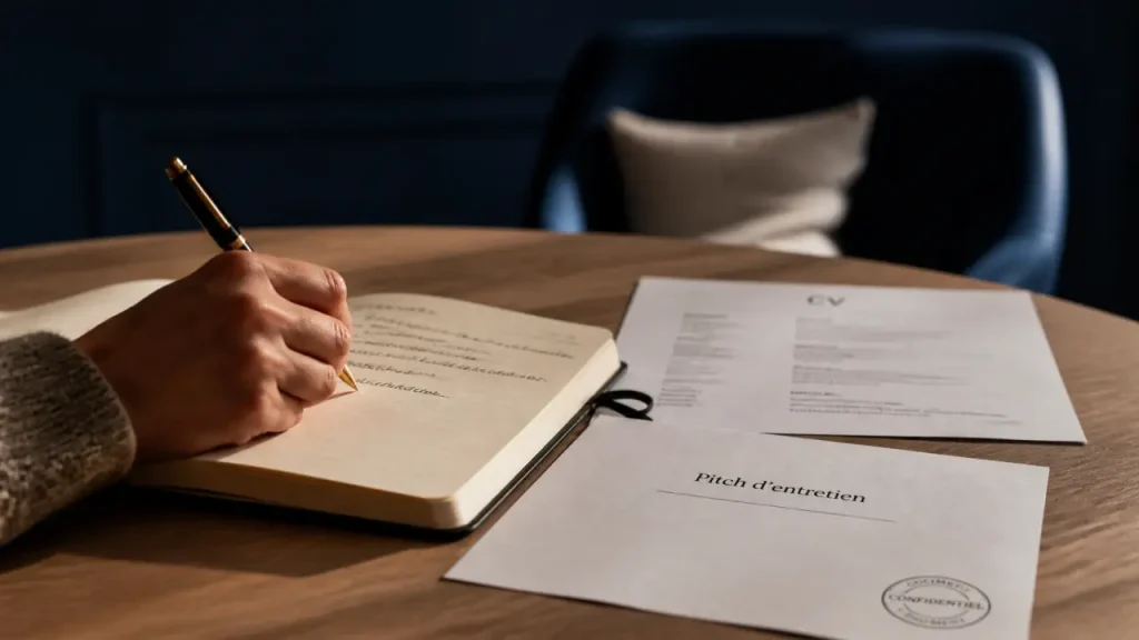 Pitch d’entretien d’embauche : 90 secondes, preuves concrètes et erreurs à éviter