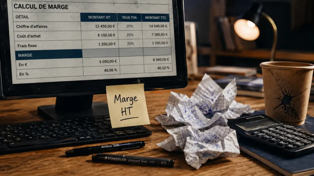 Calculer sa marge en HT sans confondre taux de marge, taux de marque et coefficient multiplicateur