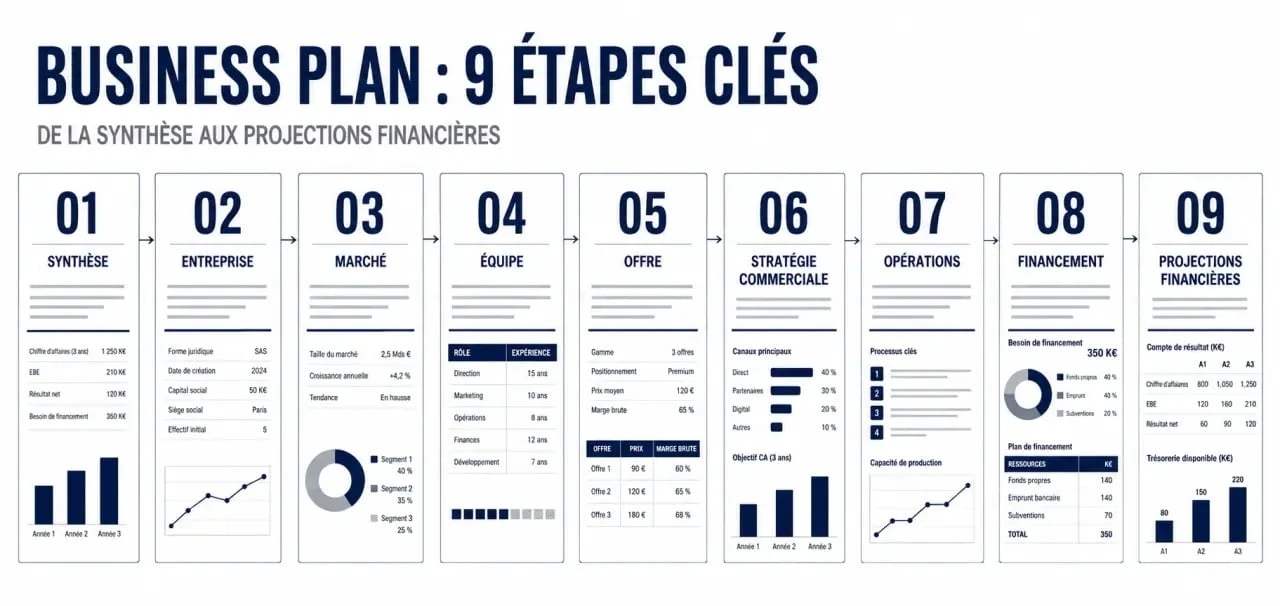 How to write a business plan step by step : les 9 étapes clés d’un plan d’affaires
